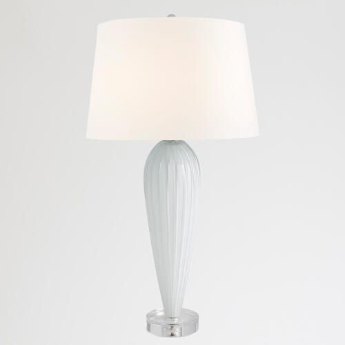 Teardrop Glass Lamp-White