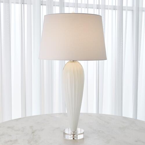 Teardrop Glass Lamp-White