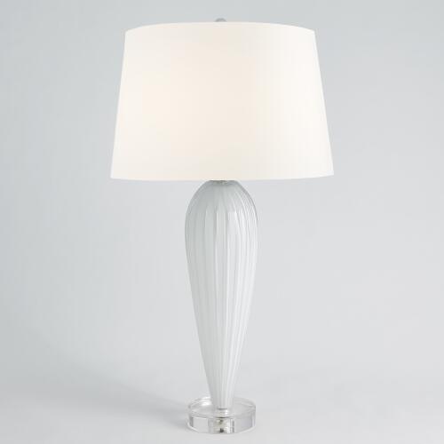 Teardrop Glass Lamp-White