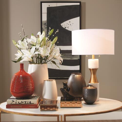 Marble Cinch Lamp-White