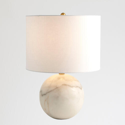 Archeron Marble Sphere Lamp-White