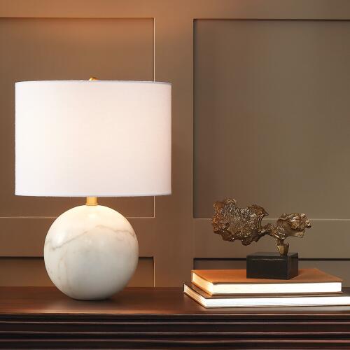 Marble Sphere Lamp-White