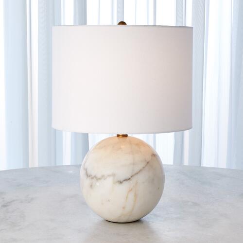 Marble Sphere Lamp-White
