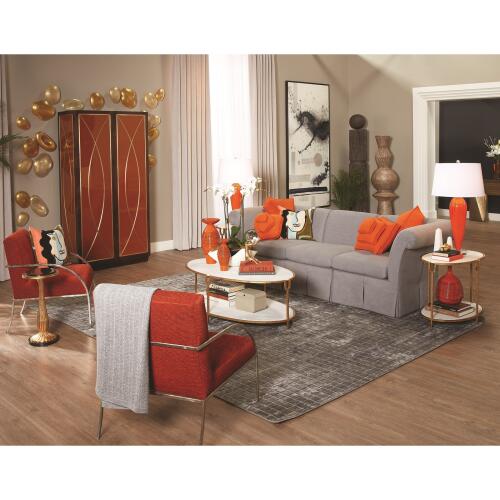 Glass Wall Gems-Amber w/Gold