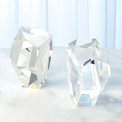 Crystal Bookends-Clear