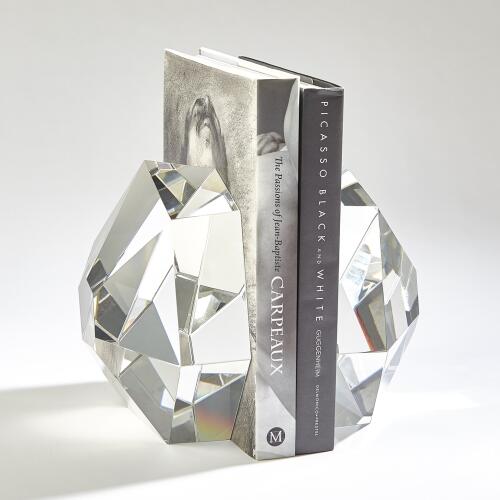 Crystal Bookends-Clear