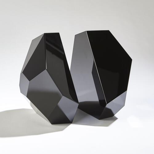 Crystal Bookends-Black