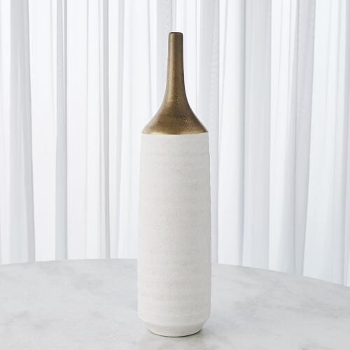 Two-Toned Vase-Gold/White