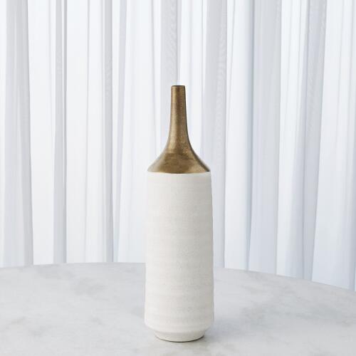 Two-Toned Vase-Gold/White
