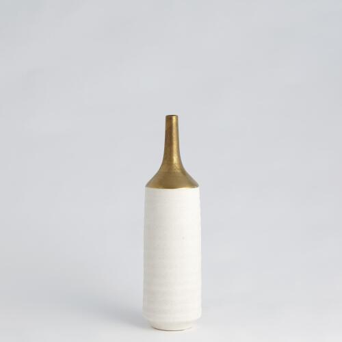 Two-Toned Vase-Gold/White