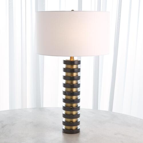 Marble Stack Lamp-Black
