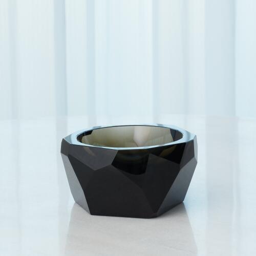 Multi Facet Crystal Bowl-Grey