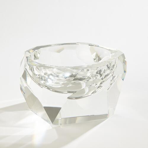 Multi Facet Crystal Bowl-Clear