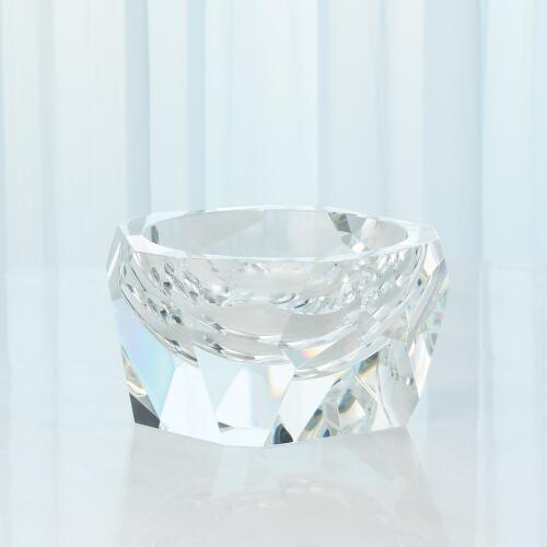 Multi Facet Crystal Bowl-Clear