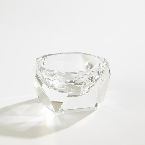 Multi Facet Crystal Bowl-Clear