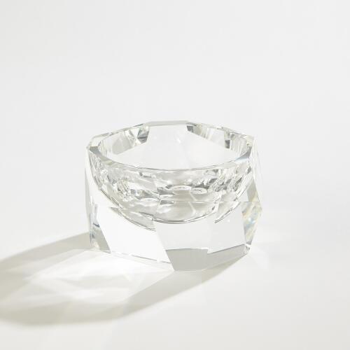 Multi Facet Crystal Bowl-Clear