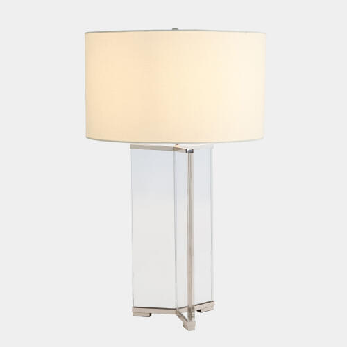 Upsilon Table Lamp-Nickel