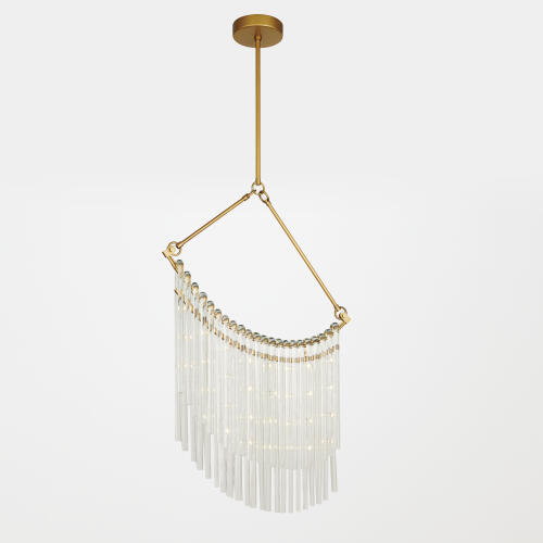 draped glass chandelier