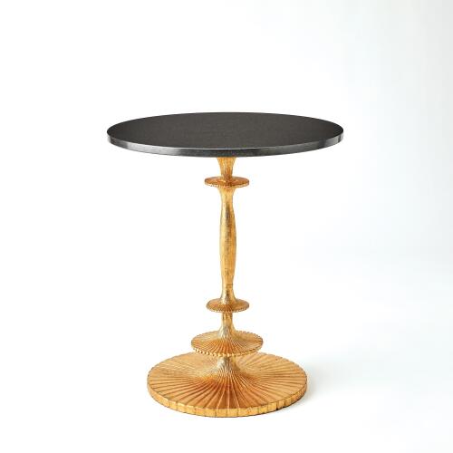 fluted side table-gold leaf