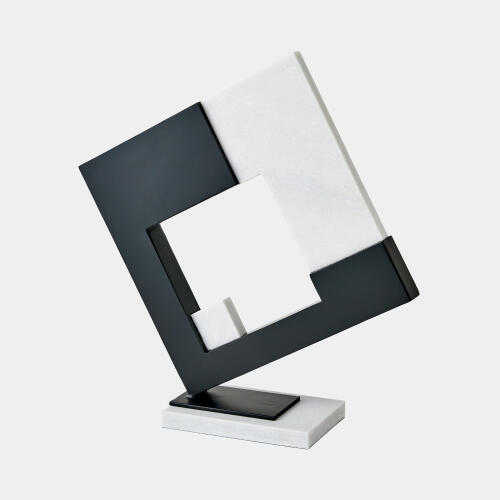 Geometric Plane Sculpture-Marble