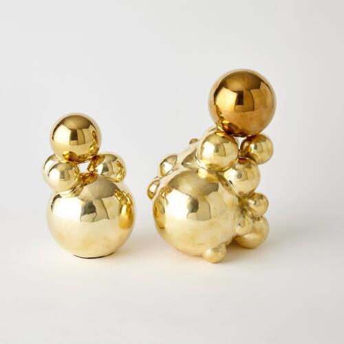 Bubble Orb Holder-Brass w/Brass Sphere