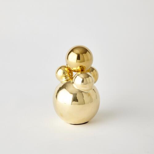 Bubble Orb Holder-Brass w/Brass Sphere