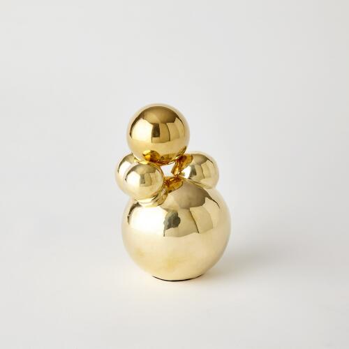 Bubble Orb Holder-Brass w/Brass Sphere