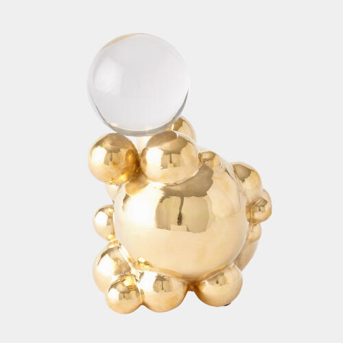 Mammatus Orb Holder-Brass w/Crystal Sphere
