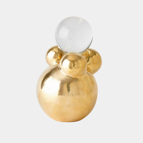 Mammatus Orb Holder-Brass w/Crystal Sphere