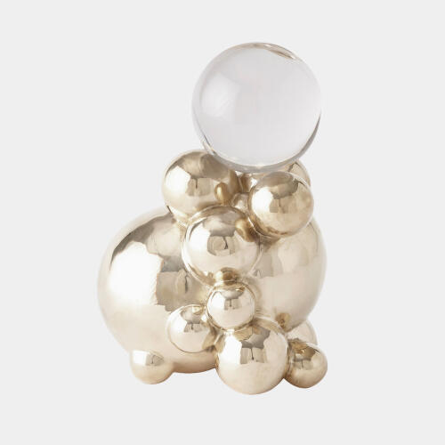 Mammatus Orb Holder-Nickel w/Crystal Sphere