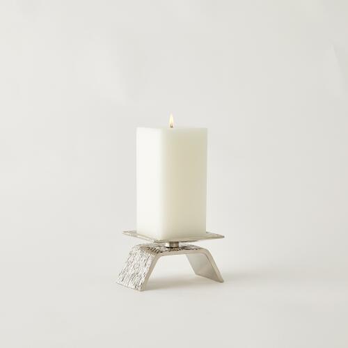 Double Torch Candleholder-Nickel