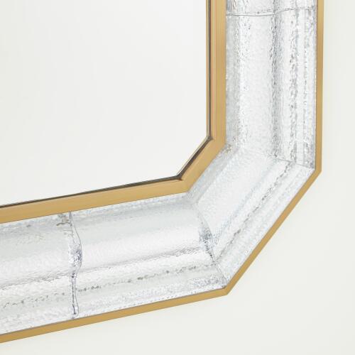 Manhattan Cast Glass Mirror-Brass
