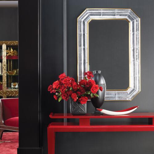 Manhattan Cast Glass Mirror-Brass