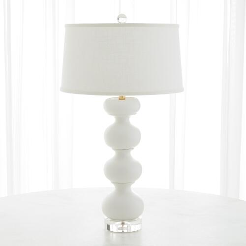 Stacked Bulb Table Lamp-Matte White