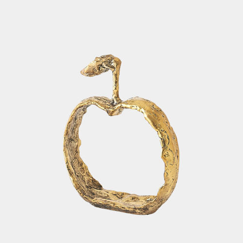 Apple Silhouette-Brass