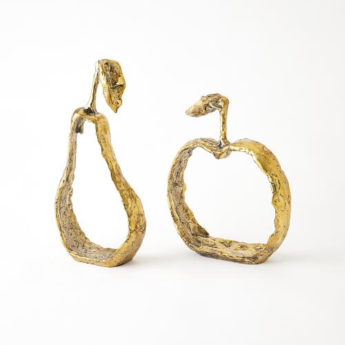 Apple Silhouette-Brass