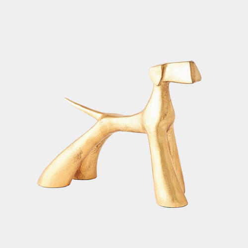 Show Dog Sculpture-Gold Leaf