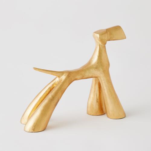 Show Dog Sculpture-Gold Leaf