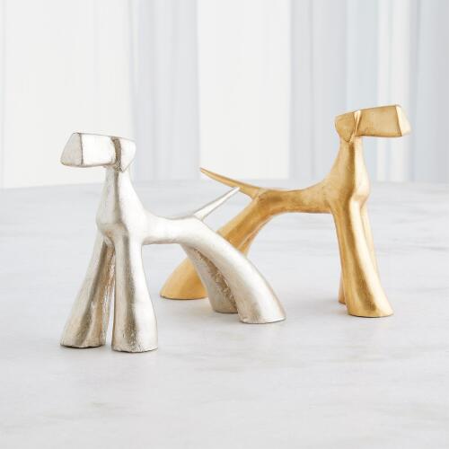Show Dog Sculpture-Gold Leaf