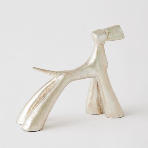 Show Dog Sculpture-Silver Leaf