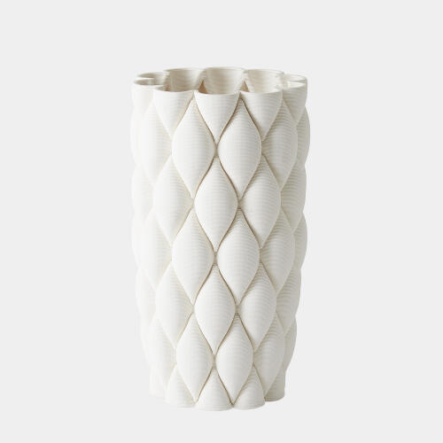 Appoggiare Vase-Matte White-Cylinder