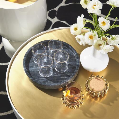 Celebration DOF Glasses-Clear w/Gold Dots