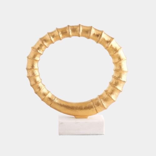 Infinity Horn Sculpture-Gold Leaf