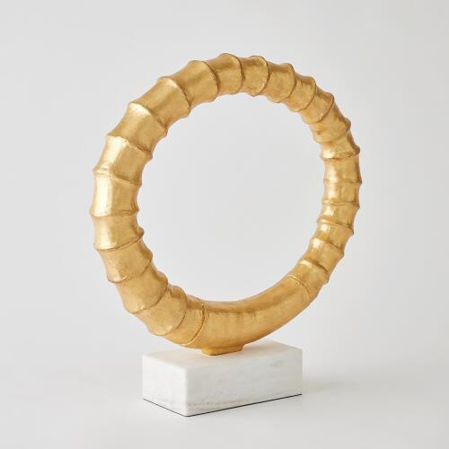 Infinity Horn Sculpture-Gold Leaf