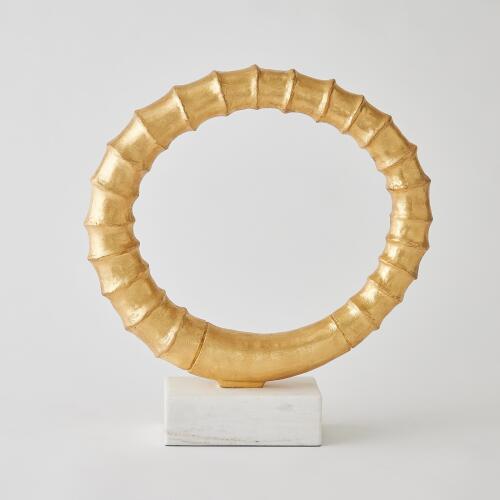 Infinity Horn Sculpture-Gold Leaf