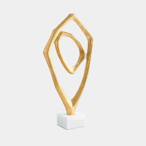 Interplay Sculpture-Gold Leaf