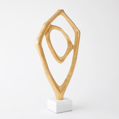 Interplay Sculpture-Gold Leaf