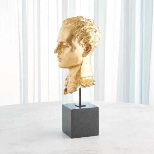 Gilded Portrait Sculpture-Gold Leaf