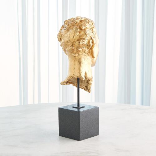 Gilded Portrait Sculpture-Gold Leaf