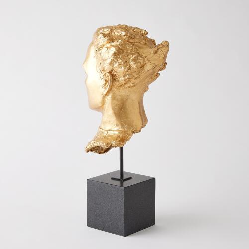 Gilded Portrait Sculpture-Gold Leaf